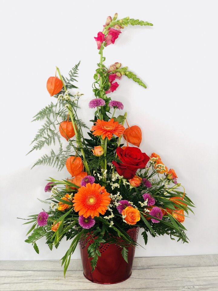Flower Delivery Liverpool Autumn Festival Orange flower Arrangement