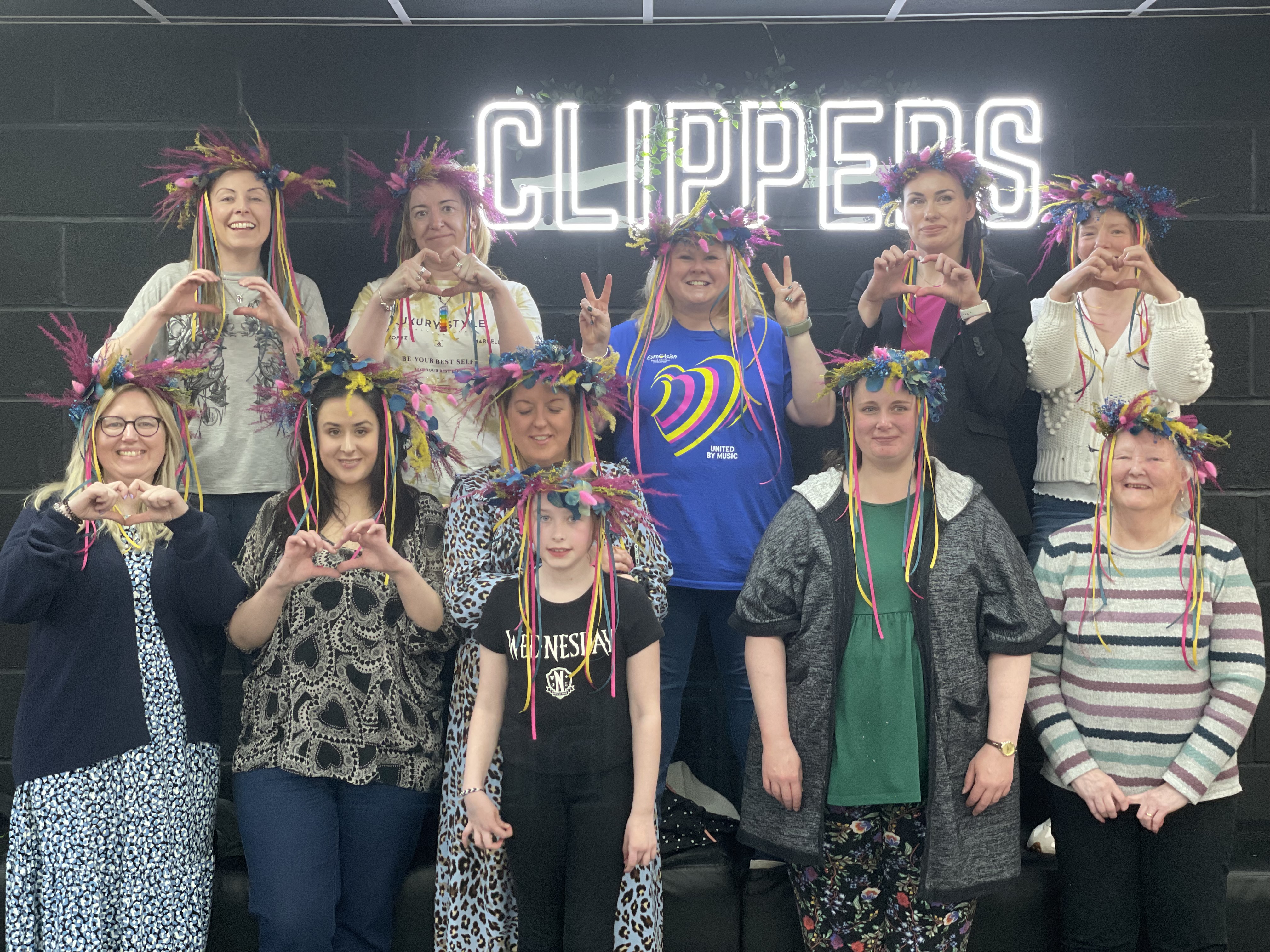 Ladies from our Eurovision Flower Crown Class in April 