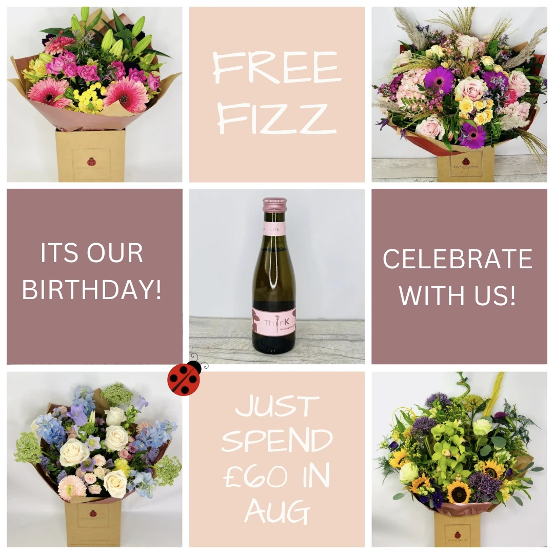 Free bottle of fizz in August 