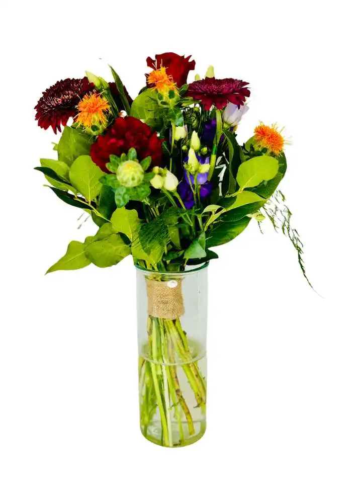 Autumn Firework vase of flowers
