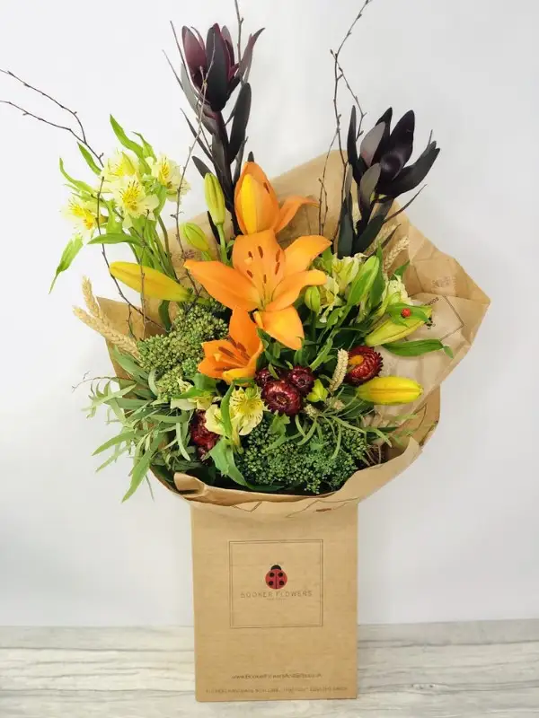 Autumn Harvest Orange Lily Bouquet