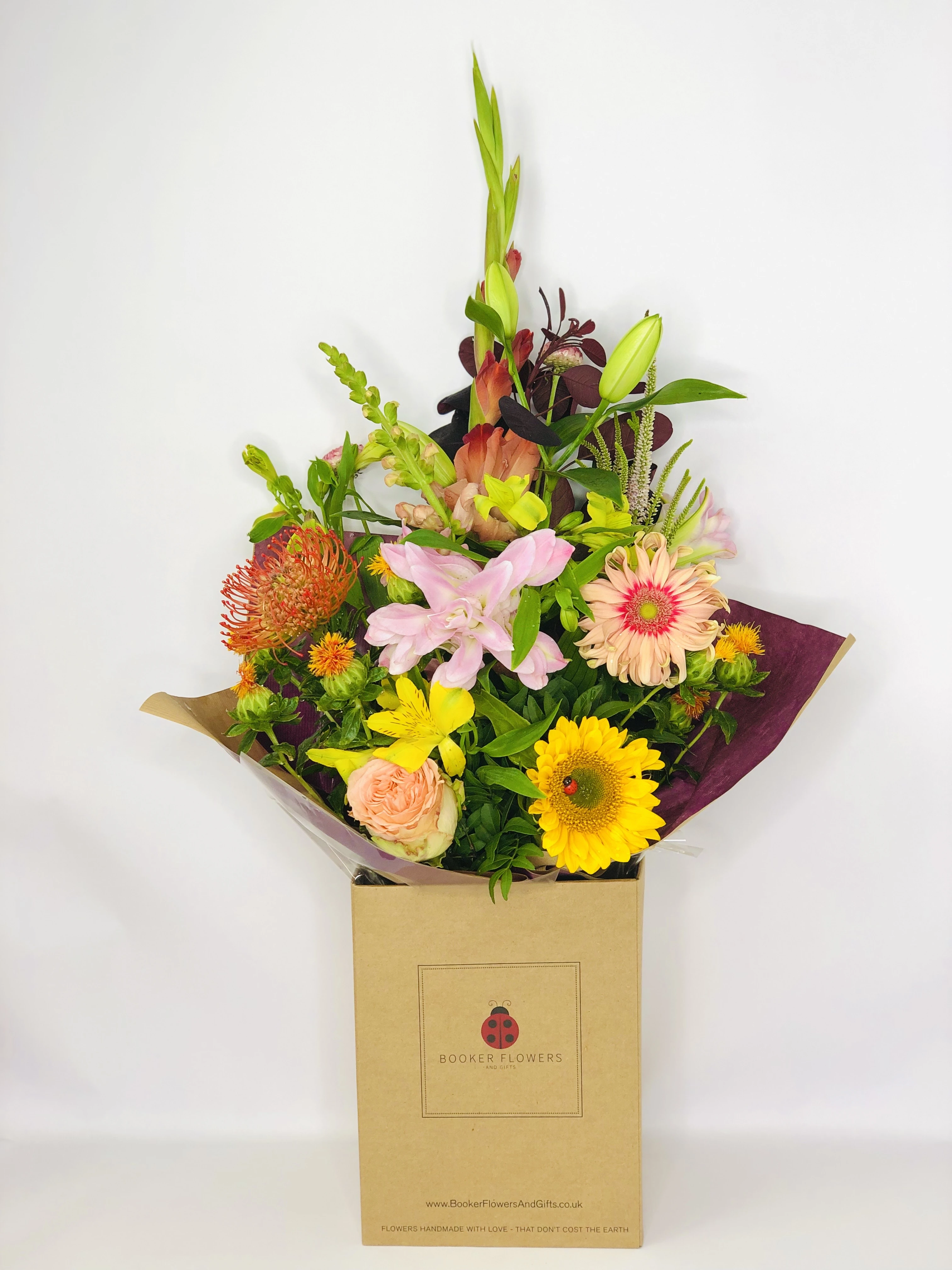 Autumn Peach Keen Box Of Flowers