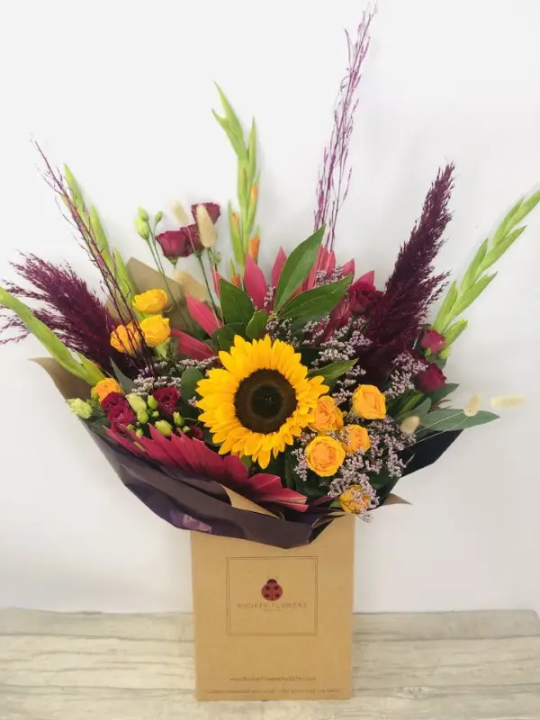 Autumn Sunrise Handtied Bouquet of flowers