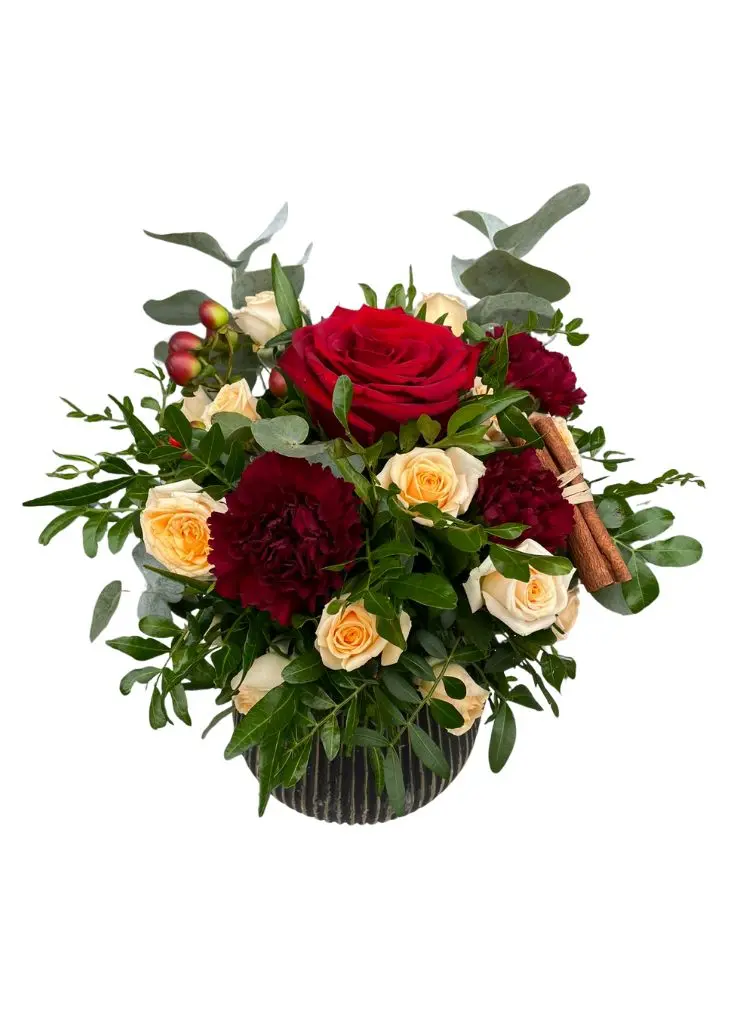 Christmas Pot of Gold Fresh Flower Arrangement