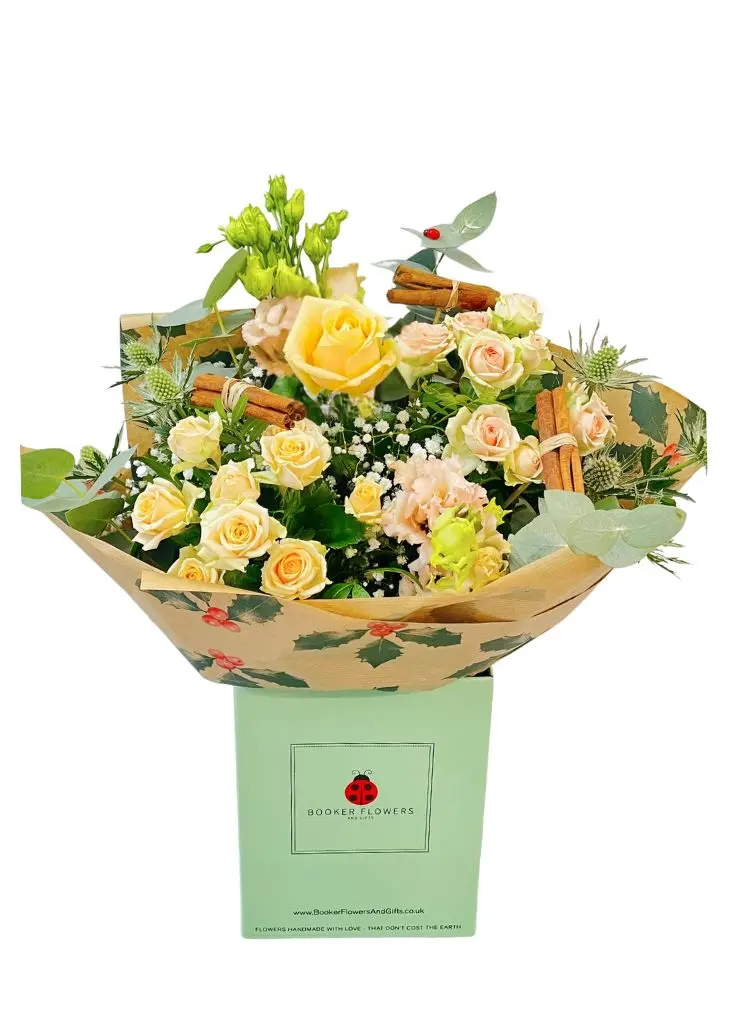 Cinnamon Peach Kiss Christmas Flowers