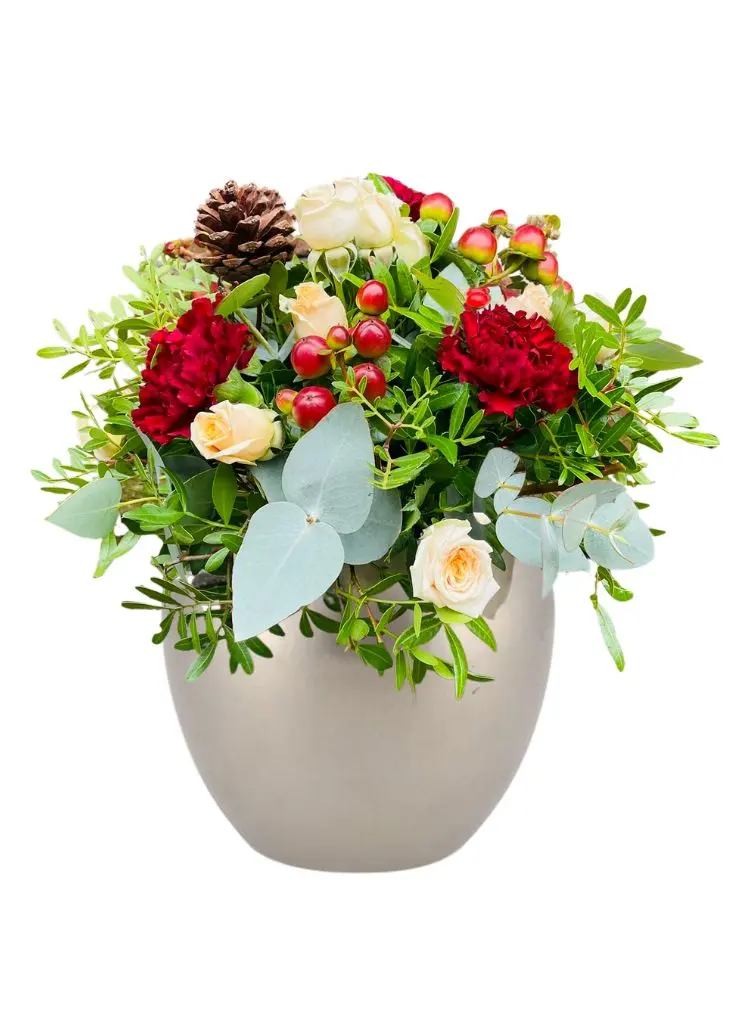 Classic Eucalyptus Christmas Floral Table Arrangement 