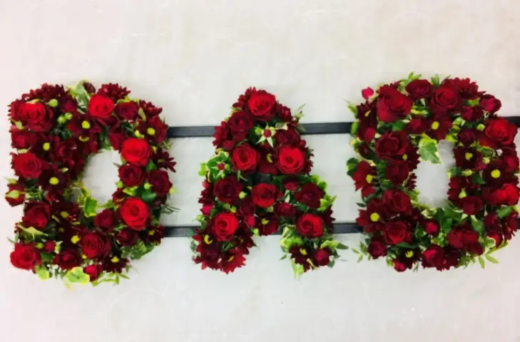 DAD Funeral Flowers In Red