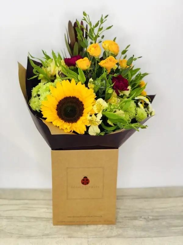 Hello Sunshine Autumn Sunflower Bouquet