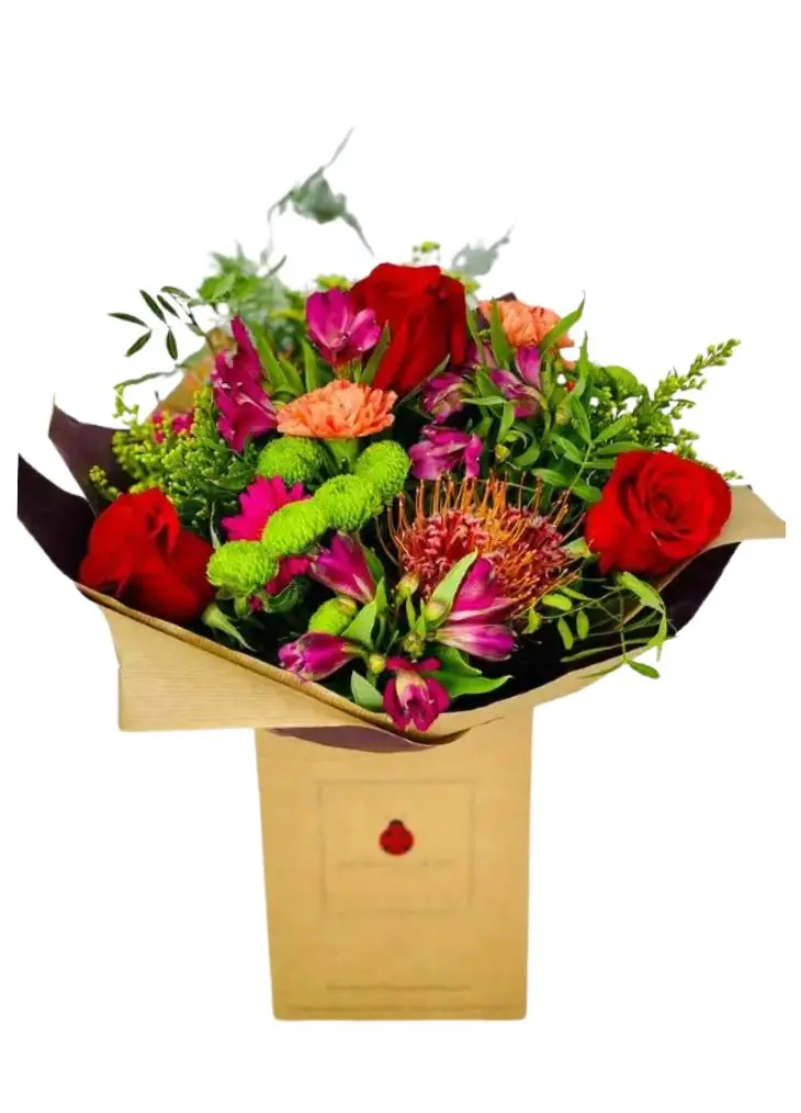 Here for you Bright and Vibrant Flowers in a box