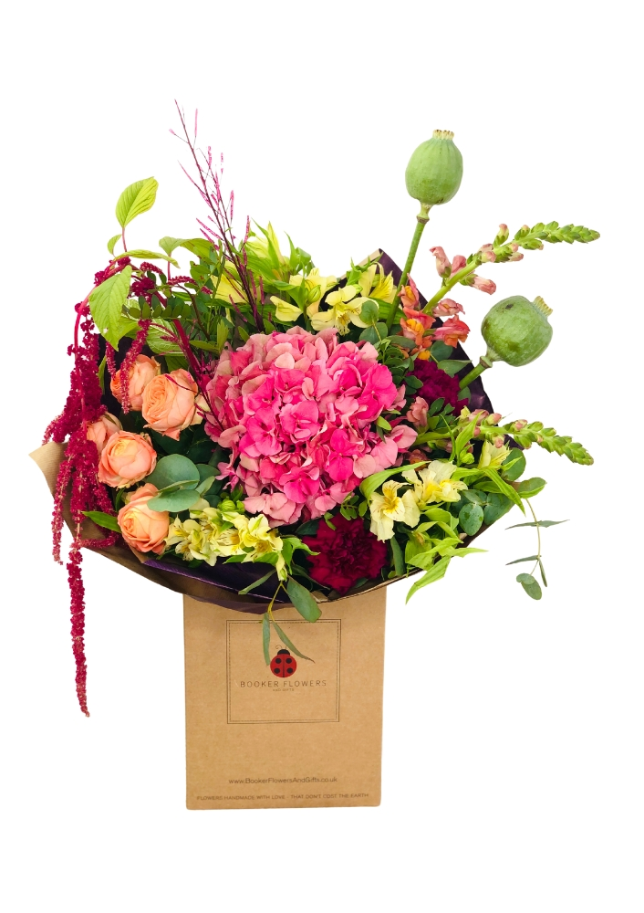 Lady Marmalade Autumn Handtied Bouquet in water bubble
