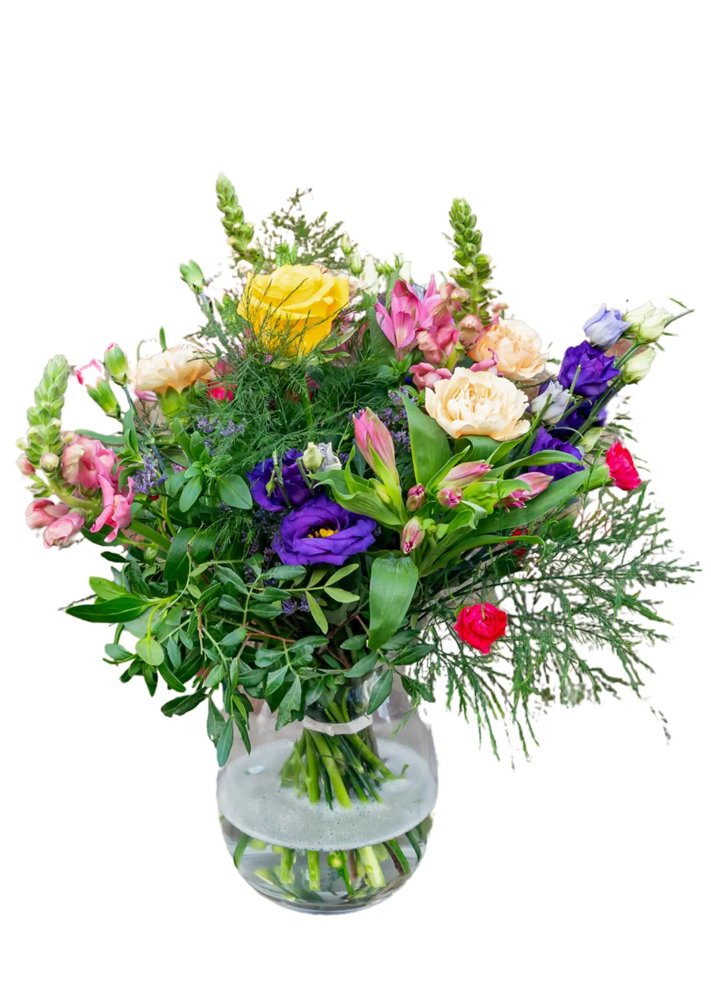 Large Vibrant Vibes Vase Of Flowers