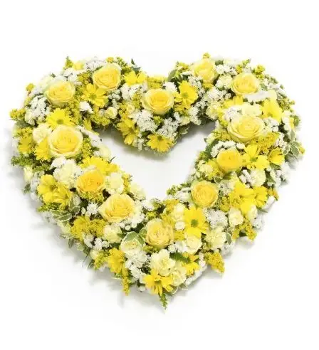 Open Heart - Yellow and White Open Heart - Yellow and White