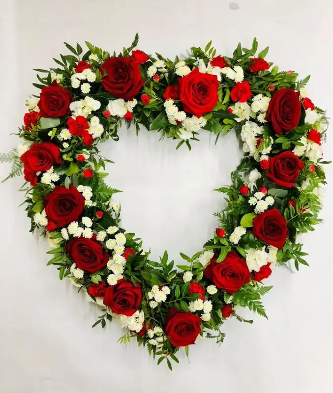 Open Heart Red and White