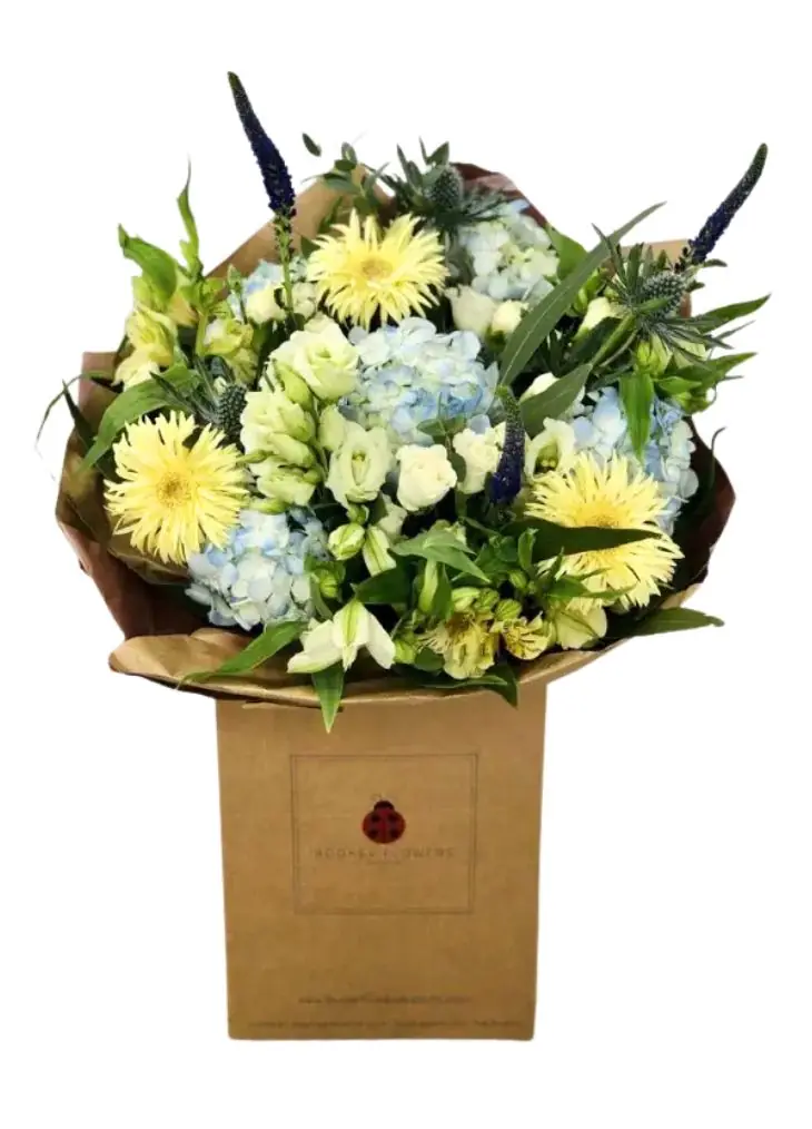 Over The Moon New Baby Boy Flowers