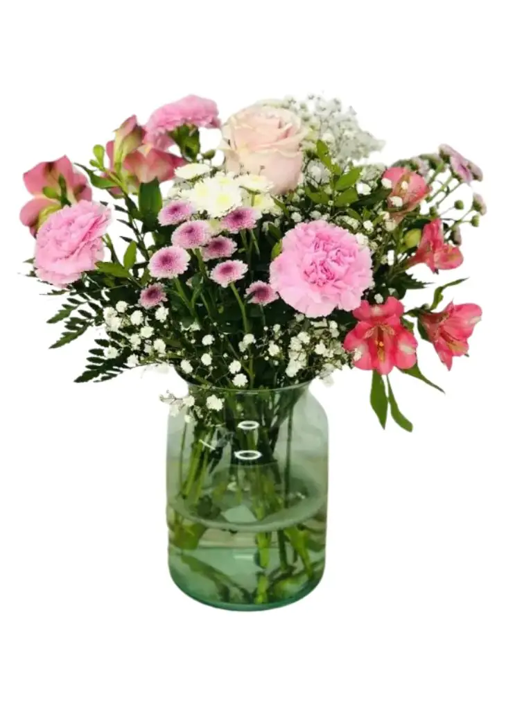 Pink Pop Vase of Pretty Flowers