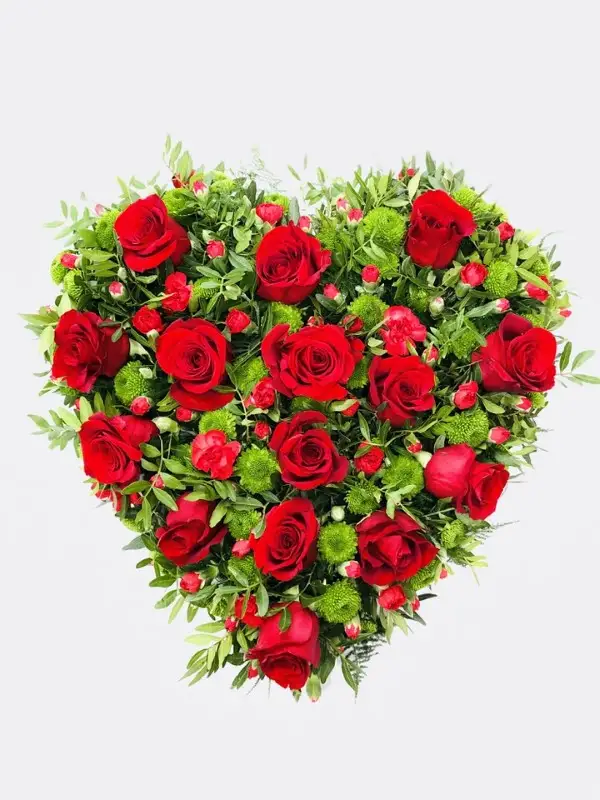 Red Rose and Carnation Heart Red Rose and Carnation Heart