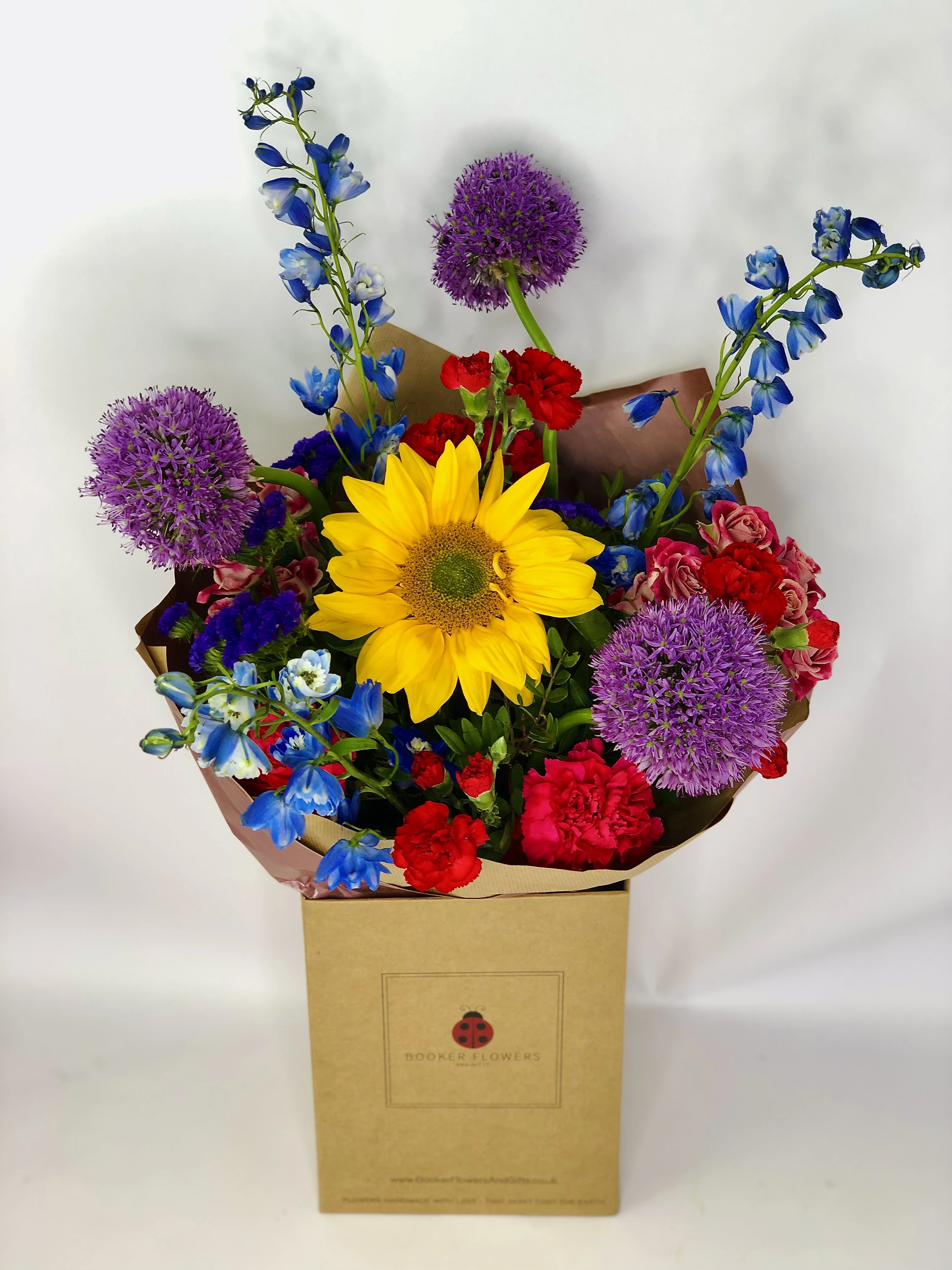 Sunflower and Allium Vibrant Summer Flowers